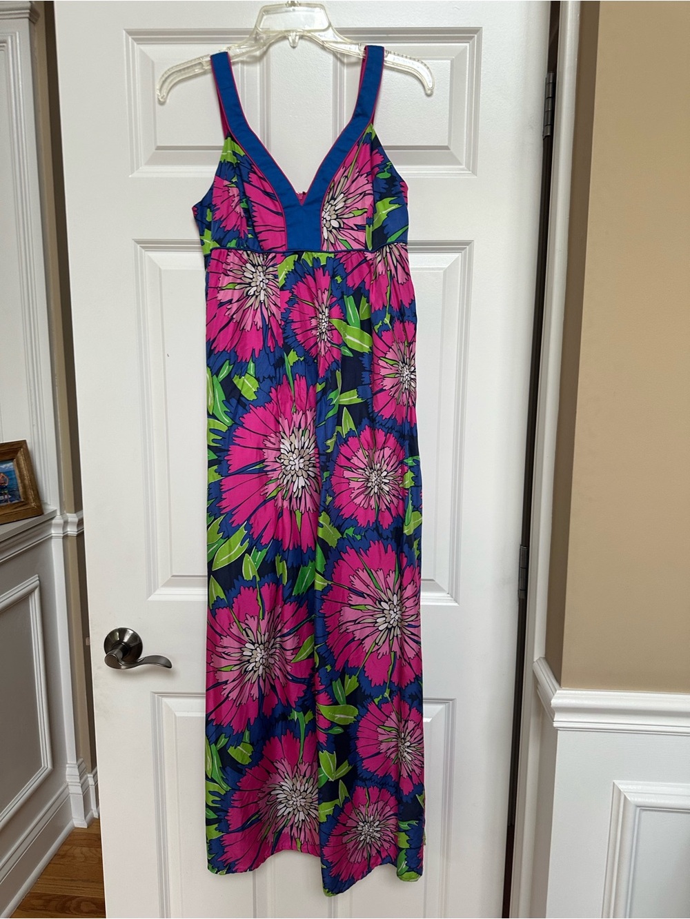 Lilly Pulitzer Pink & Blue Floral Maxi Dress